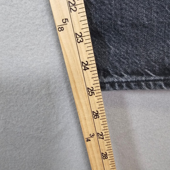 American Eagle Strigid Mom Jeans Size 12 Short Black Wash High Rise Relaxed - Picture 4 of 7